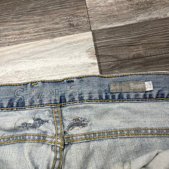 2000s Levis Silver Tab Faded Light Wash Blue Mens 35x30 Skater Bootcut Jeans Y2K - Picture 6 of 14